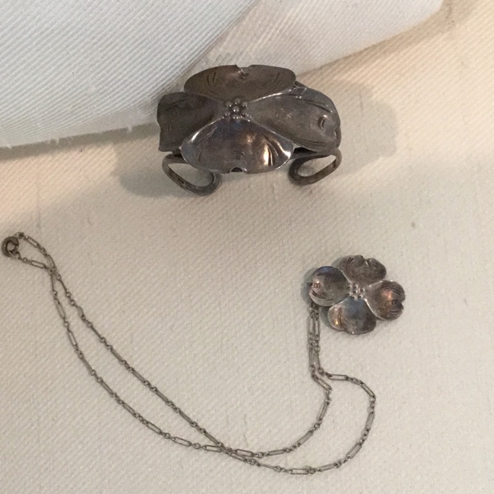 Sterling Silver bracelet and necklace set possibly my grandmothers.